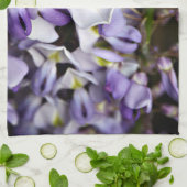 かわいらしい藤の花の花の台所ふきん キッチンタオル (折り畳み)