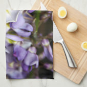 かわいらしい藤の花の花の台所ふきん キッチンタオル (四つ折り)