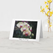 かわいらしい蘭のバースデー・カード カード (黄色い花)