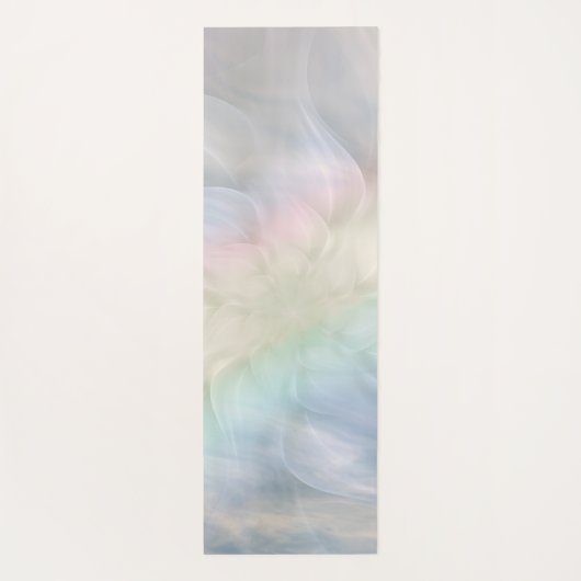 かわいらしい虹の花の曼荼羅のデザイン ヨガマット (裏面)