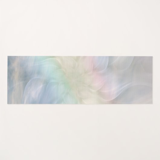 かわいらしい虹の花の曼荼羅のデザイン ヨガマット (正面(横))