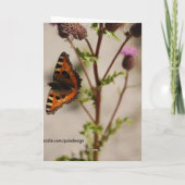 かわいらしい蝶バースデー・カード カード (裏面)