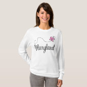 かわいらしい蝶メリーランド Tシャツ (正面フル)