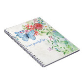 かわいらしい蝶感謝のノート ノートブック (右側)