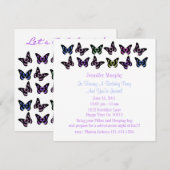 かわいらしい蝶招待状 招待状 (正面/裏面)