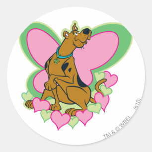 かわいらしい蝶Scooby-Doo ラウンドシール