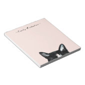 かわいらしい覗き猫と名前 ノートパッド (アングル)