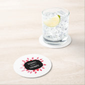 かわいらしい親切さの水彩画をどこでも振りかけて下さい ラウンドペーパーコースター (インサイチュ)