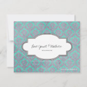 かわいらしい誕生の発表の写真カード 案内状 (裏面)