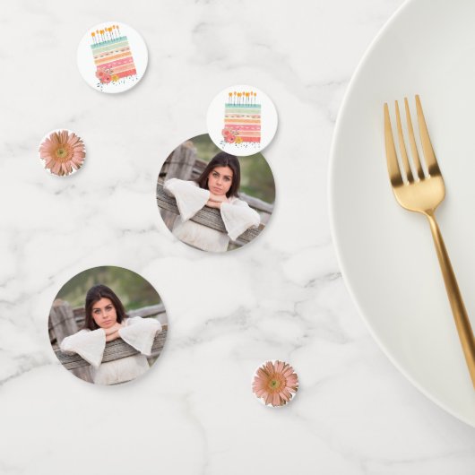 かわいらしい誕生日の写真の紙吹雪 コンフェッティ (グループ)