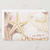 かわいらしい貝殻の文房具 便箋 (正面/裏面)