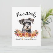 かわいらしい賛美愛犬に感謝 カード (スタンド正面)