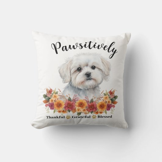 かわいらしい賛美愛犬に感謝 クッション (正面)