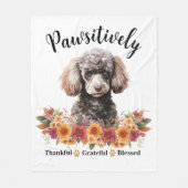 かわいらしい賛美愛犬に感謝 フリースブランケット (正面)