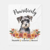 かわいらしい賛美愛犬に感謝 フリースブランケット (正面)