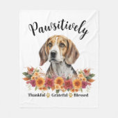 かわいらしい賛美愛犬に感謝 フリースブランケット (正面)