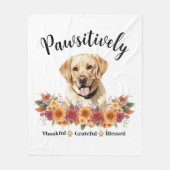 かわいらしい賛美愛犬に感謝 フリースブランケット (正面)