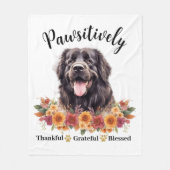 かわいらしい賛美愛犬に感謝 フリースブランケット (正面)