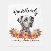 かわいらしい賛美愛犬に感謝 フリースブランケット (正面)