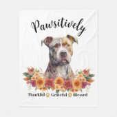 かわいらしい賛美愛犬に感謝 フリースブランケット (正面)