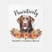 かわいらしい賛美愛犬に感謝 フリースブランケット (正面)