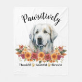 かわいらしい賛美愛犬に感謝 フリースブランケット (正面)