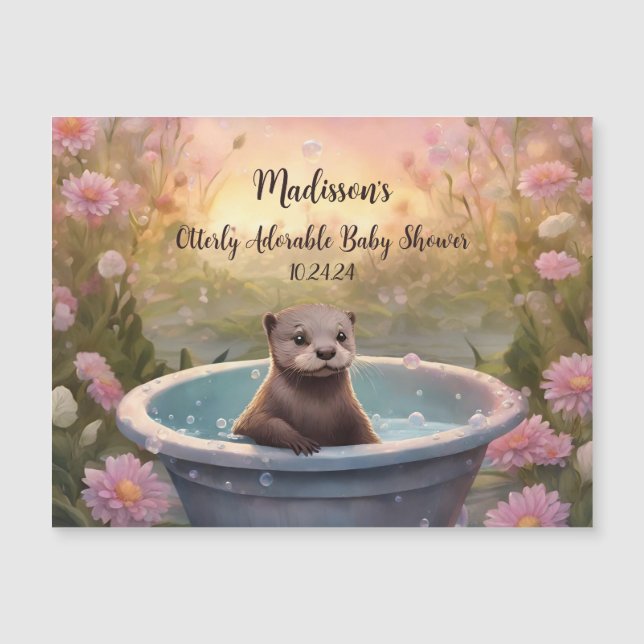 かわいらしい赤ちゃんシャワーマグネット (正面)