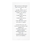 かわいらしい赤紫のピンクのバラのペディキュアのサロン ラックカード (裏面)