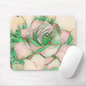 かわいらしい赤面のミントライトおよび空気のようでモダンな芸術的 マウスパッド (マウス)