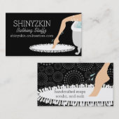 かわいらしい足の手製の石鹸の浴槽の浴室の美しい 名刺 (正面/裏面)