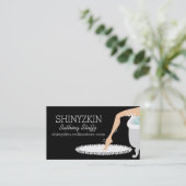 かわいらしい足の手製の石鹸の浴槽の浴室の美しい 名刺 (スタンド正面)