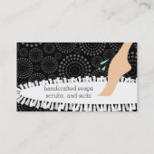 かわいらしい足の手製の石鹸の浴槽の浴室の美しい 名刺 (裏面)