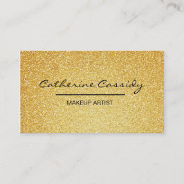 かわいらしい金ゴールドのグリッターの輝き、メーキャップアーティスト 名刺