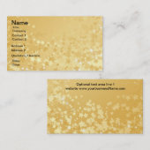 かわいらしい金ゴールドの星 名刺 (正面/裏面)