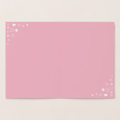 かわいらしい金ゴールドの花のユニコーンのハッピーバースデー 箔カード (内部)