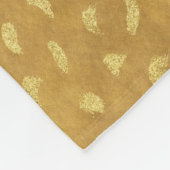 かわいらしい金ゴールドの魅力の抽象芸術 フリースブランケット (角)