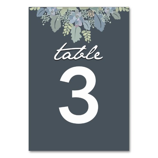 かわいらしい開花のヴィンテージの庭園の結婚式のテーブル数 テーブルナンバー (正面)
