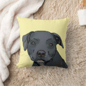 かわいらしい青いホワッ（クリーム） クッション (ブランケット)