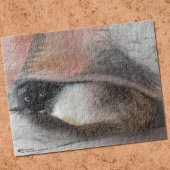 かわいらしい青い目のシャム猫が覗き込む ジグソーパズル