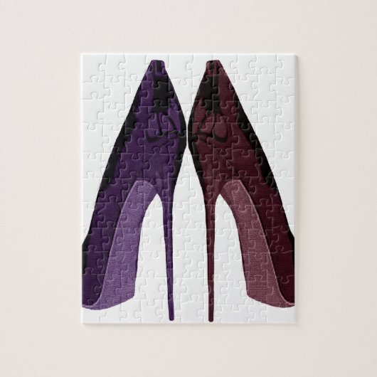 かわいらしい靴すべて続けて芸術 ジグソーパズル (縦)