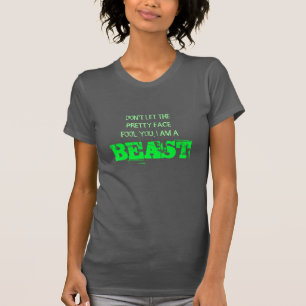 かわいらしい顔が私あります獣がだまさないために注意しないで下さい Tシャツ