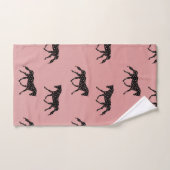 かわいらしい馬およびハート バスタオルセット (ハンドタオル)