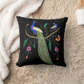 かわいらしい鳥および花 クッション (ブランケット)