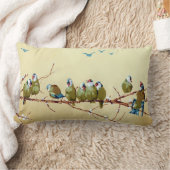 かわいらしい鳥のヴィンテージのビクトリアンな枕投球 ランバークッション (ブランケット)