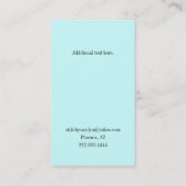 かわいらしい黒く、白および水のダマスク織の名刺 名刺 (裏面)