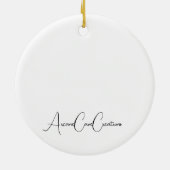 かわいらしい黒猫オーナメント セラミックオーナメント (裏面)