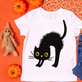 かわいらしい黒猫ハロウィーン Tシャツ