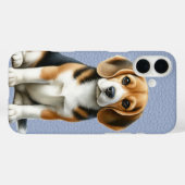 かわいらしい3色のビーグル子犬 Case-Mate iPhoneケース (裏面 (横))