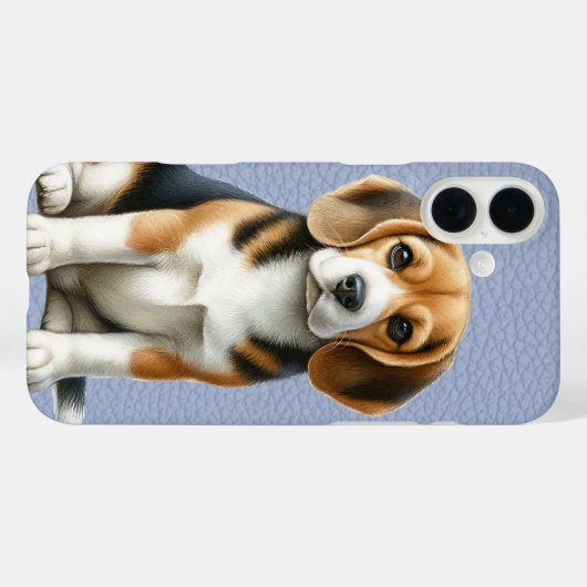かわいらしい3色のビーグル子犬 Case-Mate iPhoneケース (裏面 (横))