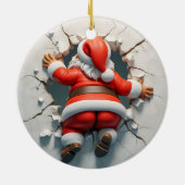 かわいらしい3Dサンタクロース セラミックオーナメント (裏面)